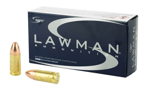 Ammunition Speer Ammunition Speer Lawman 9mm SPR LAWMAN 9MM 124GR TMJ 50/1000 • Model: Speer Lawman